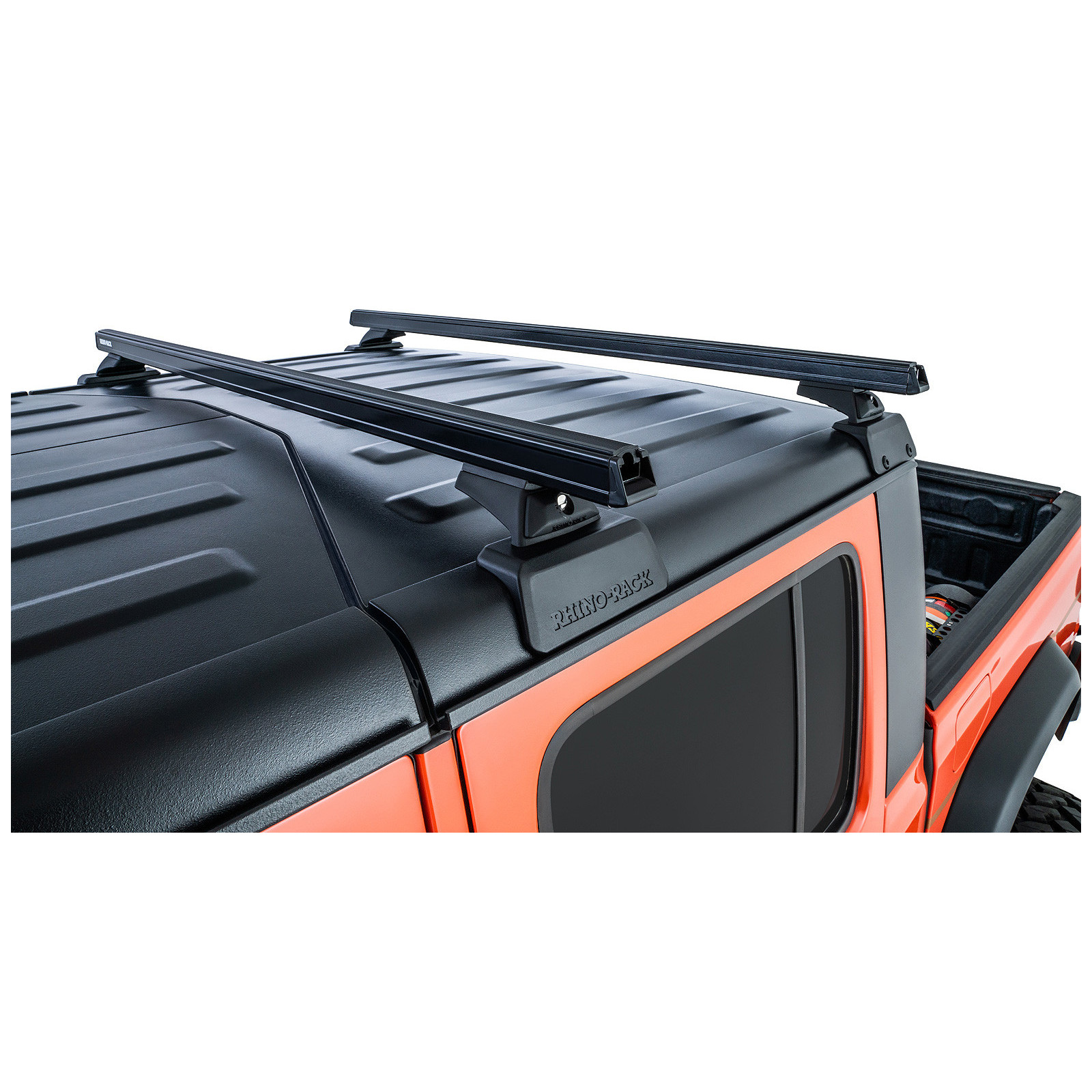 Kit 2 barres de toit noires RHINO-RACK Heavy Duty RCL Backbone • JC-00297 