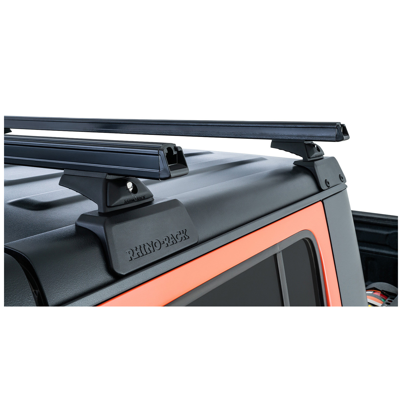 Kit 2 barres de toit noires RHINO-RACK Heavy Duty RCL Backbone • JC-00297 