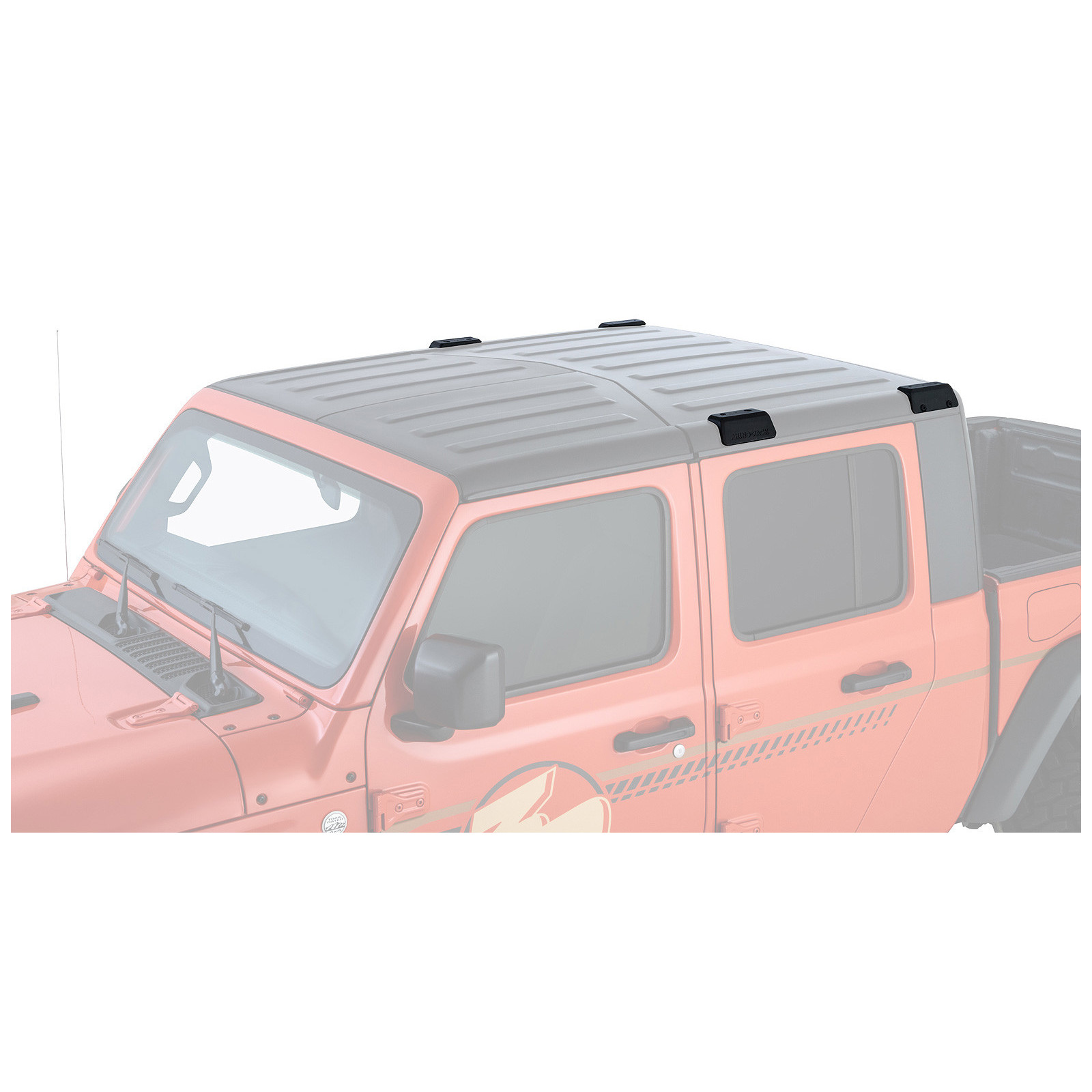 Kit 2 barres de toit noires RHINO-RACK Heavy Duty RCL Backbone • JC-00297 