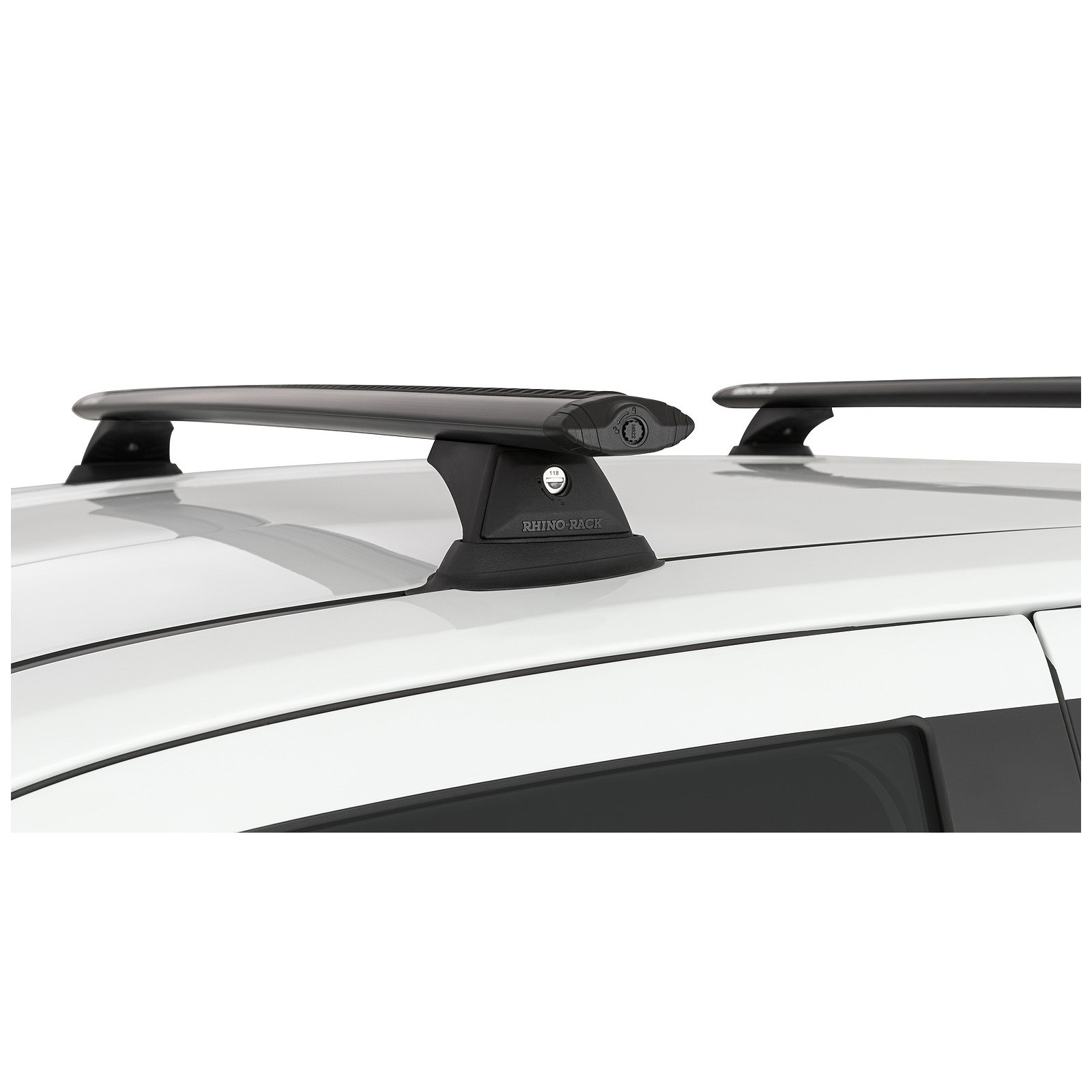 Kit 2 barres de toit noires RHINO-RACK Vortex RCH • JC-00524 