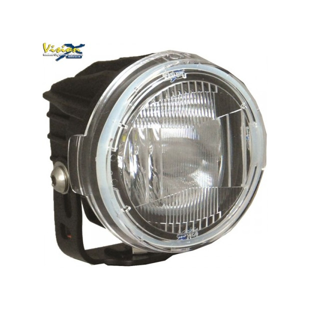 Protection Polycarbonate VISION X OPTIMUS Round 10W • Cache Transparent Faisceau Euro • PCV-OPR1EU