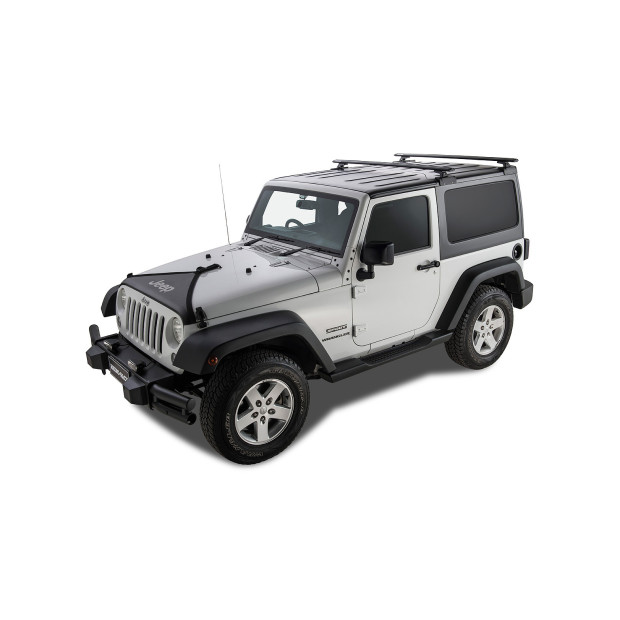 Kit 2 barres de toit noires RHINO-RACK Vortex RCL Backbone • JC-01320 