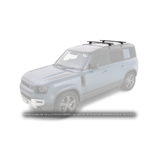 Kit 2 barres de toit noires RHINO-RACK Vortex RCL • JC-01410 