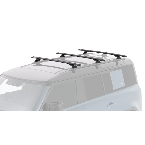 Kit 3 barres de toit noires RHINO-RACK Vortex RCL • JC-01411 