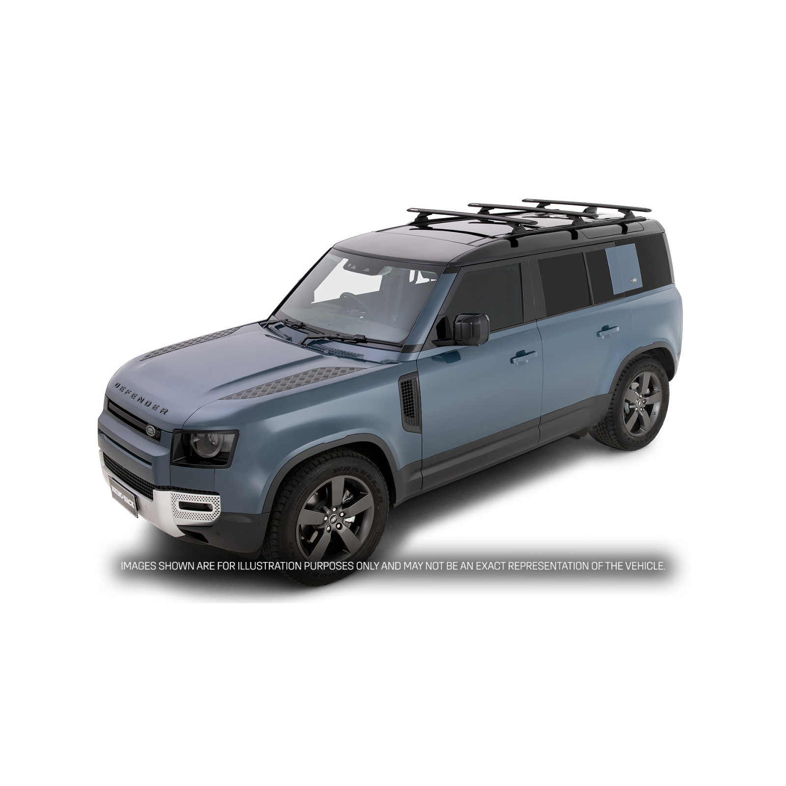 Kit 3 barres de toit noires RHINO-RACK Vortex RCL • JC-01411 