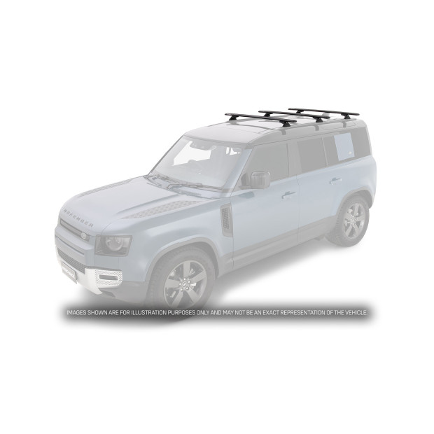 Kit 3 barres de toit noires RHINO-RACK Vortex RCL • JC-01411 