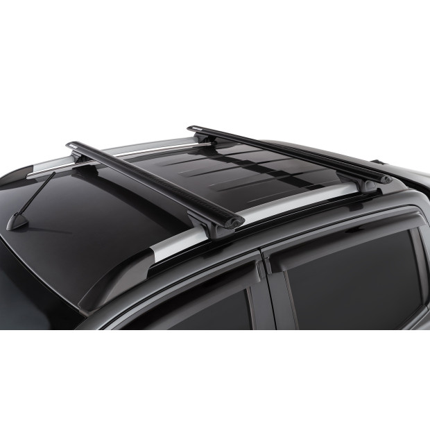 Kit 2 barres de toit noires RHINO-RACK Vortex RX • JC-01532 