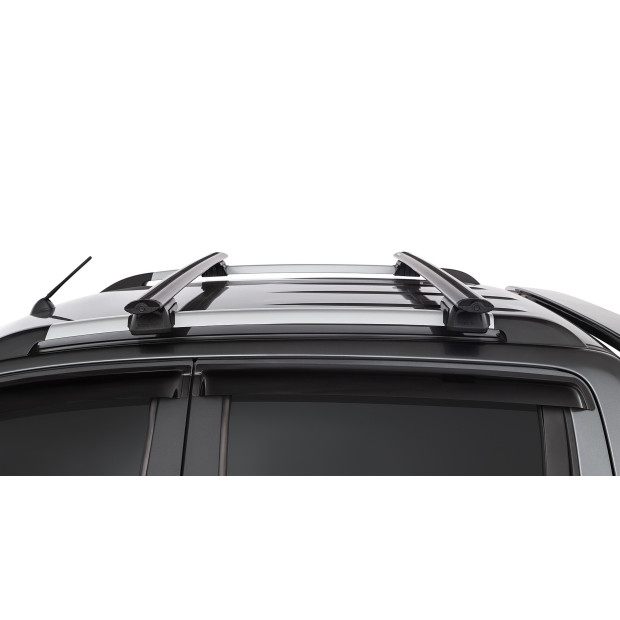 Kit 2 barres de toit noires RHINO-RACK Vortex RX • JC-01532 