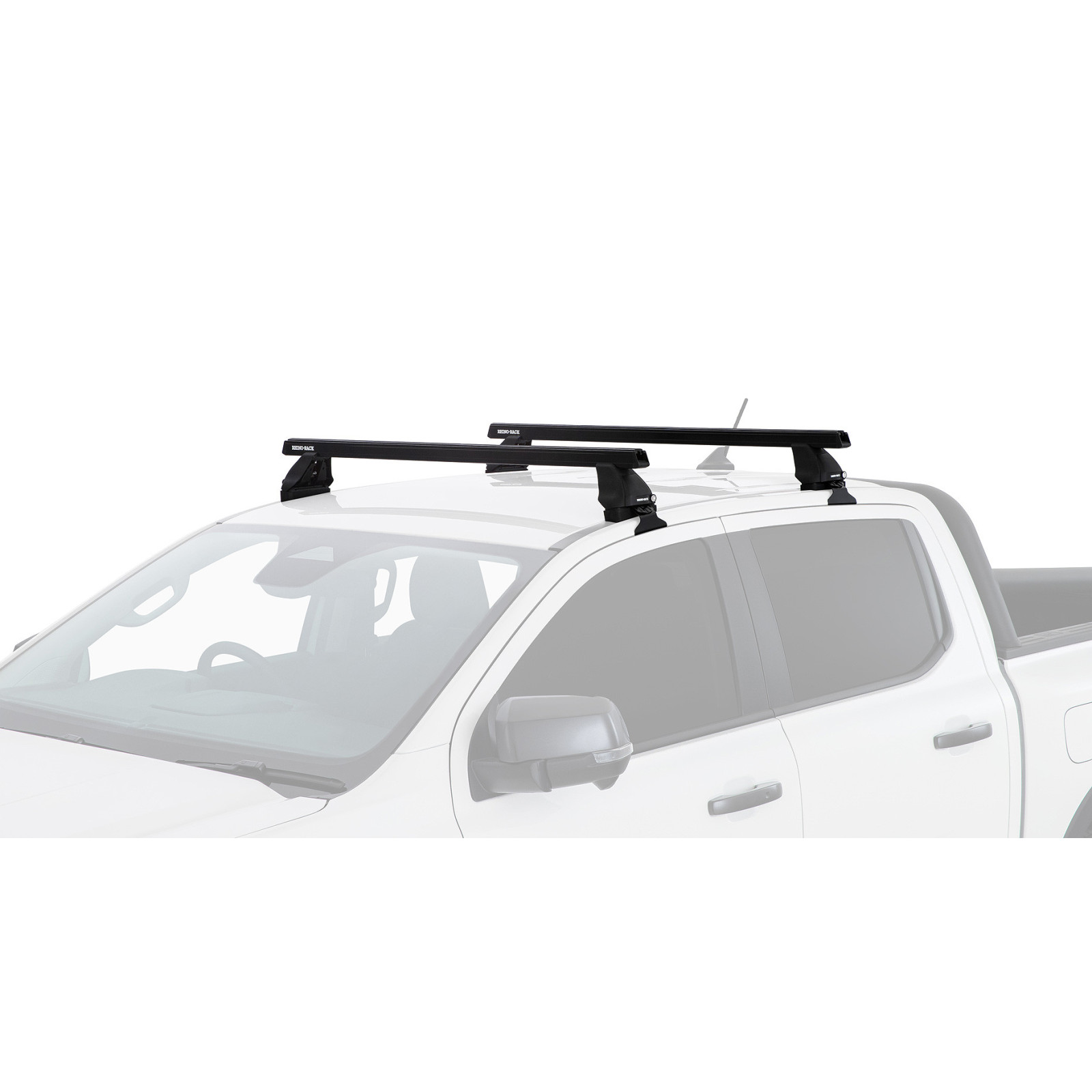 Kit 2 barres de toit noires RHINO-RACK Heavy Duty 2500 • JC-01544 