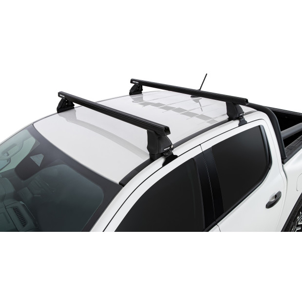 Kit 2 barres de toit noires RHINO-RACK Heavy Duty 2500 • JC-01544 