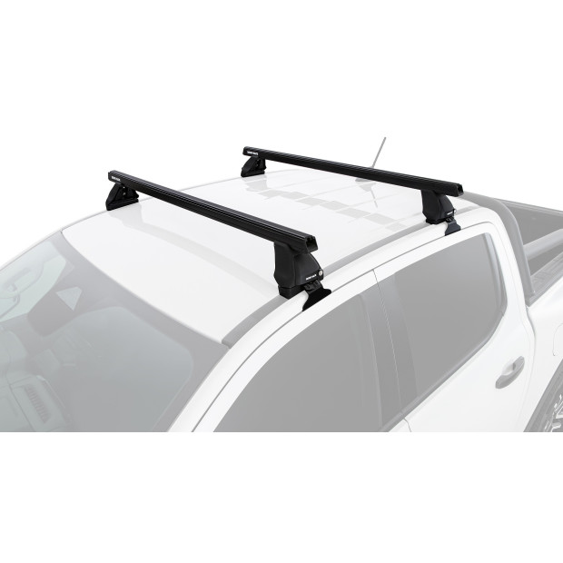 Kit 2 barres de toit noires RHINO-RACK Heavy Duty 2500 • JC-01544 