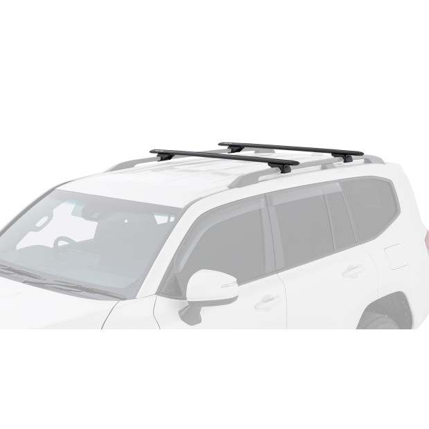 Kit 2 barres de toit noires RHINO-RACK Vortex RX • JC-01549 