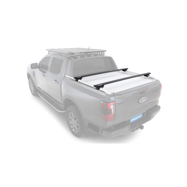 Kit 2 barres de toit noires RHINO-RACK Vortex RX • JC-01556 