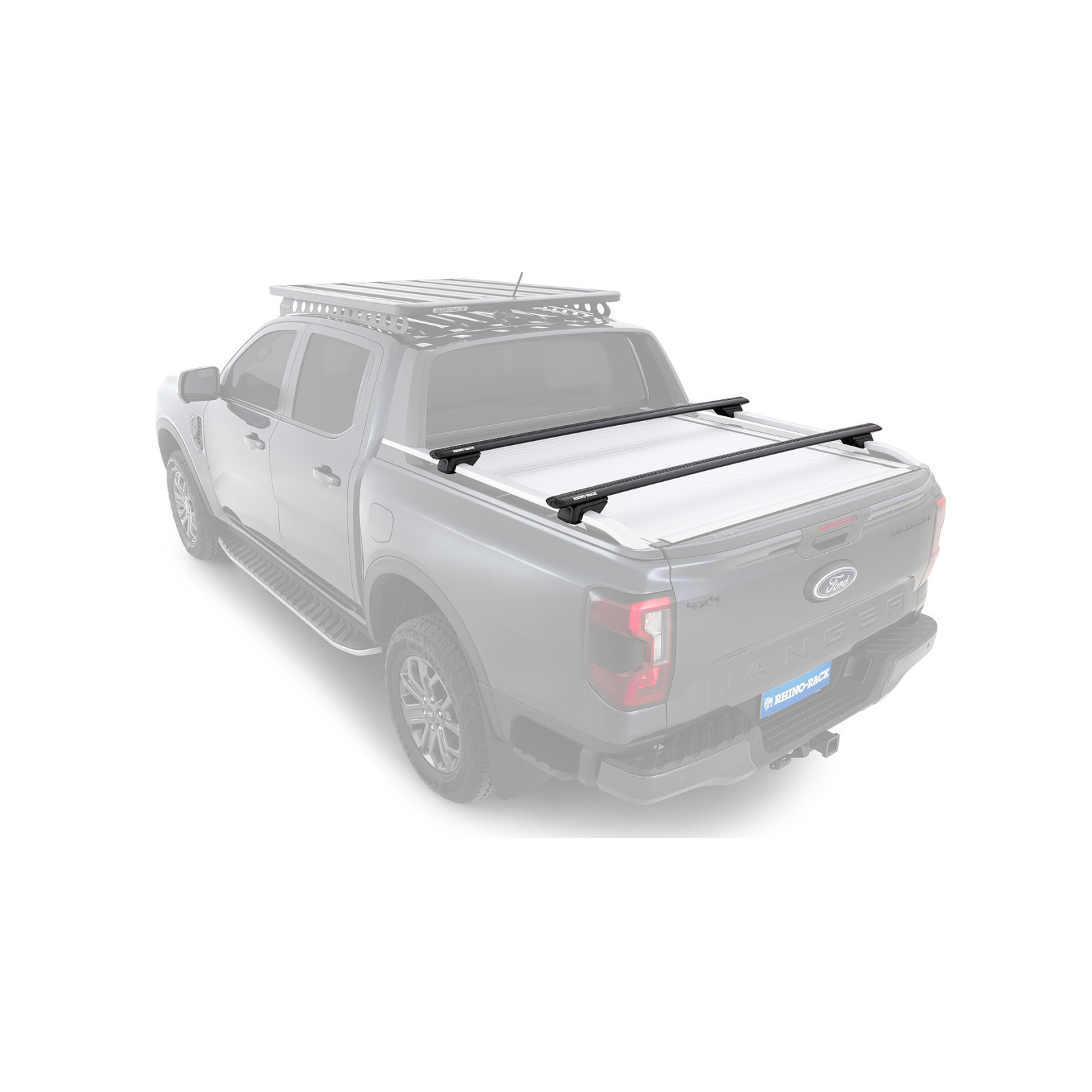 Kit 2 barres de toit noires RHINO-RACK Vortex RX • JC-01556 