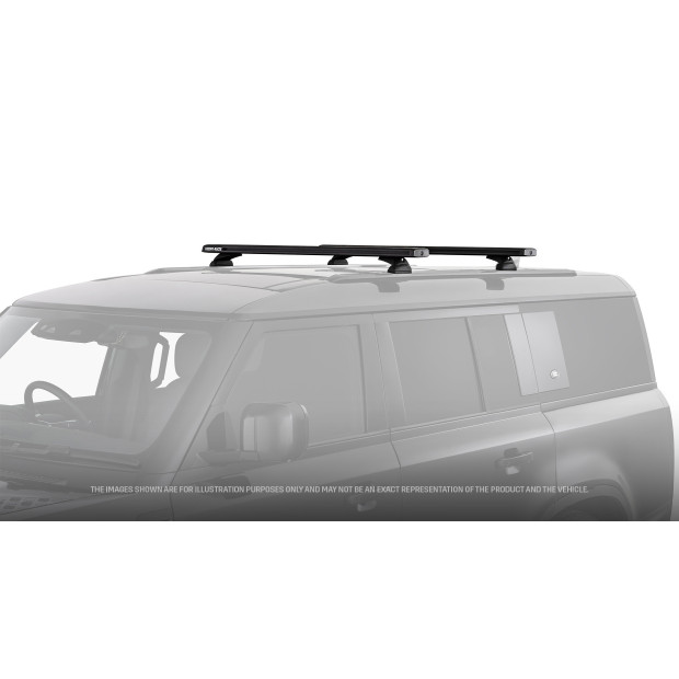 Kit 2 barres de toit noires RHINO-RACK Reconn-deck RCL • JC-01932 