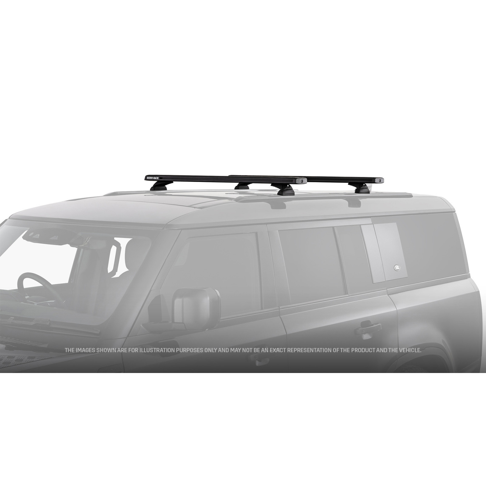 Kit 2 barres de toit noires RHINO-RACK Reconn-deck RCL • JC-01932 