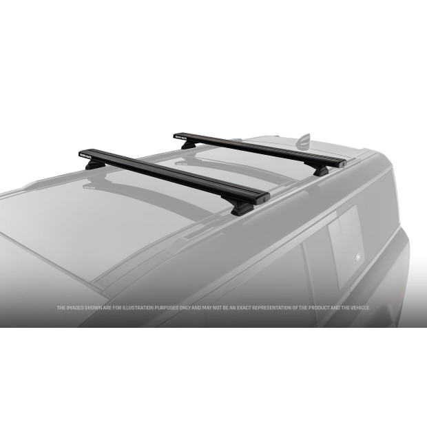 Kit 2 barres de toit noires RHINO-RACK Reconn-deck RCL • JC-01932 