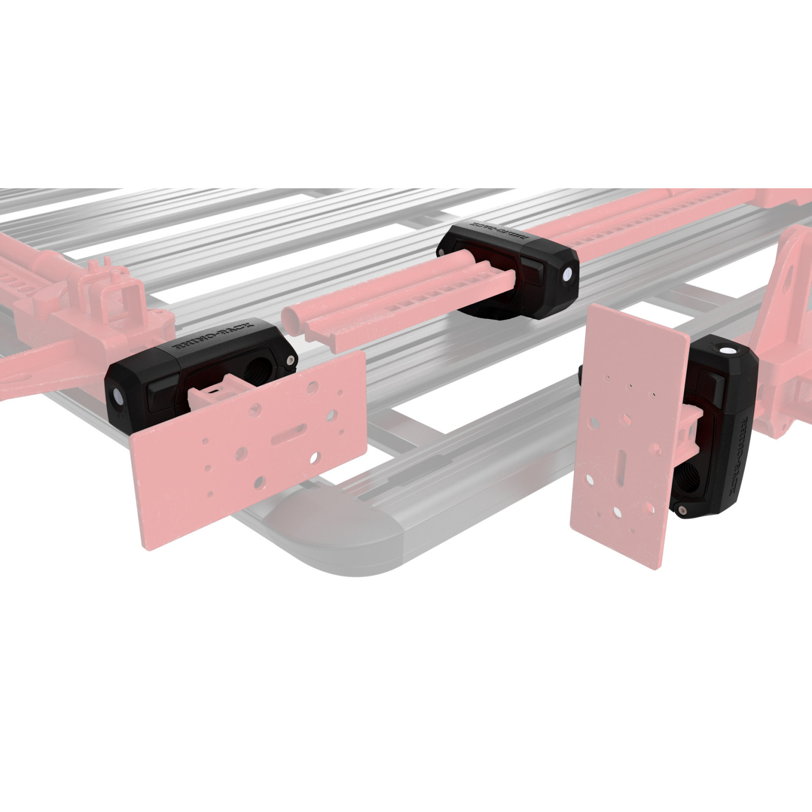 Supports de montage STOW iT Utility Holder Large (x2) RHINO-RACK pour cric HI-LIFT, pelles, haches, cannes à pêche ... 