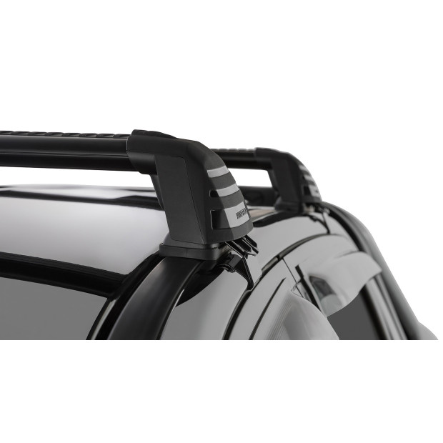 Kit 2 barres de toit noires RHINO-RACK Vortex ROC25 Flush • RV0321B 