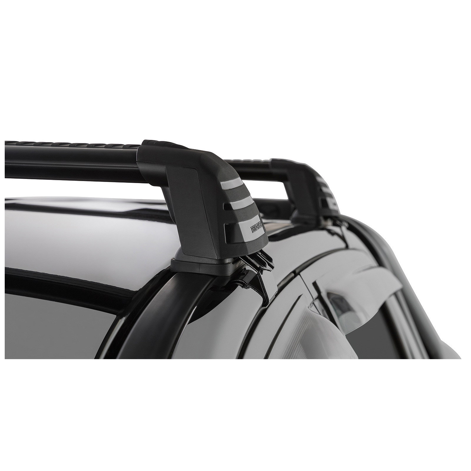 Kit 2 barres de toit noires RHINO-RACK Vortex ROC25 Flush • RV0321B 