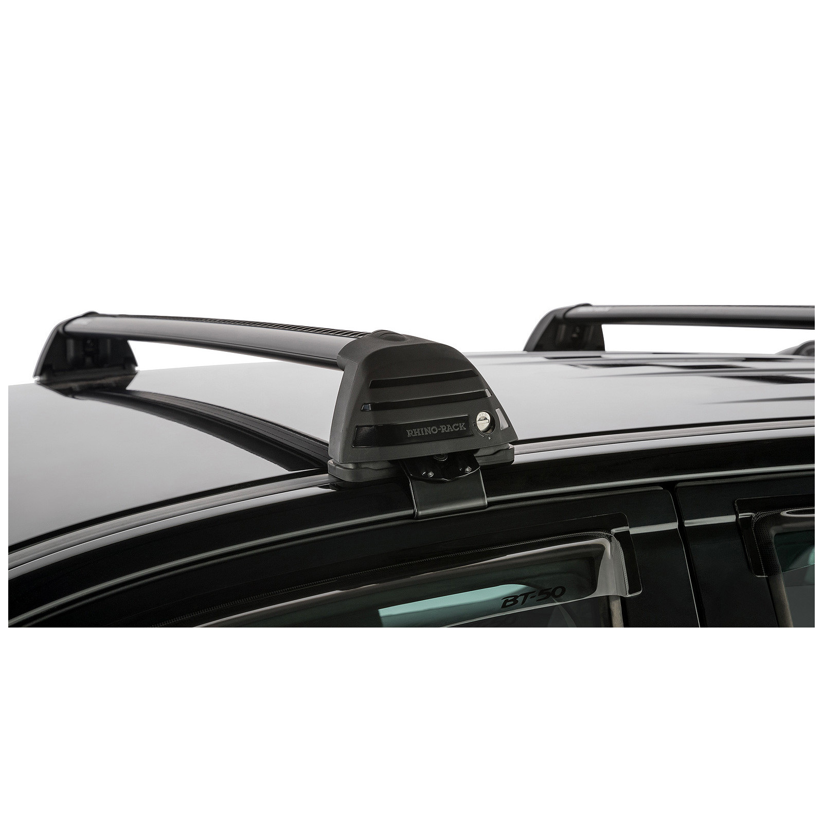 Kit 2 barres de toit noires RHINO-RACK Vortex ROC25 Flush • RV0321B 