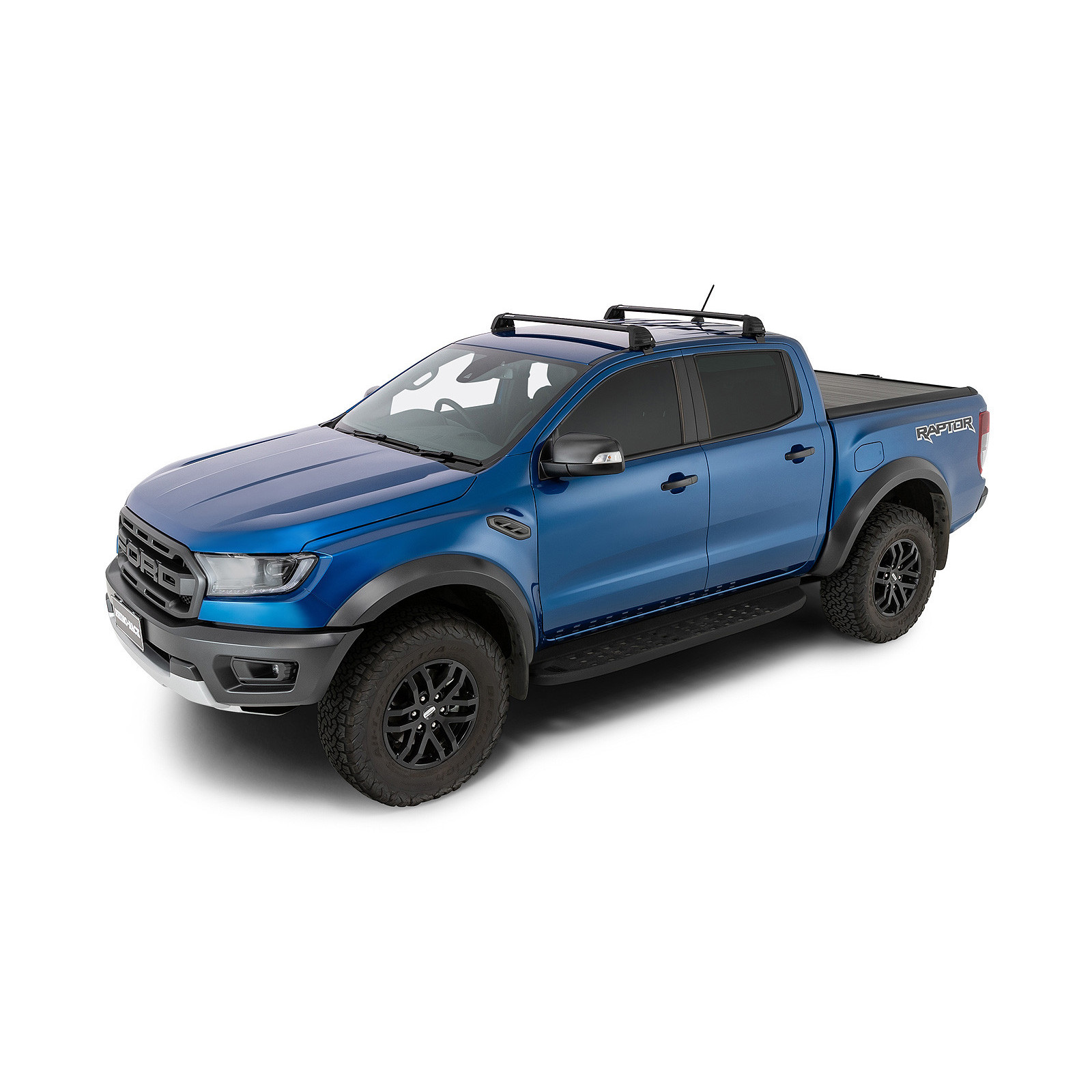 Kit 2 barres de toit noires RHINO-RACK Vortex ROC25 Flush • RV0321B 