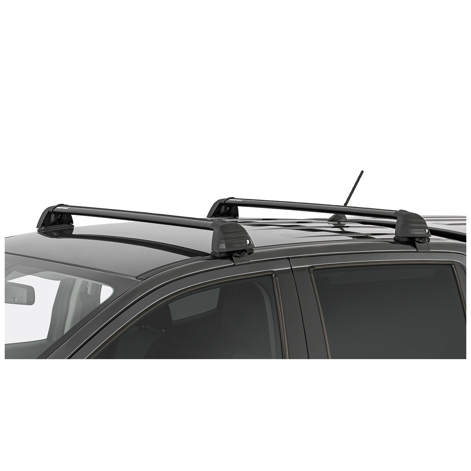 Kit 2 barres de toit noires RHINO-RACK Vortex ROC25 Flush • RV0321B 