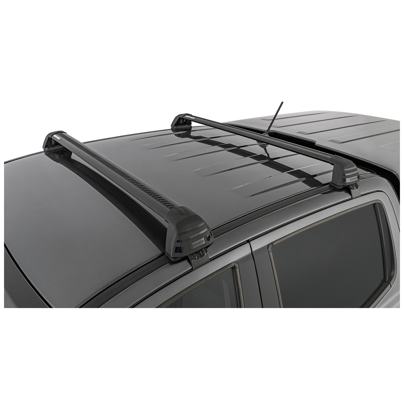 Kit 2 barres de toit noires RHINO-RACK Vortex ROC25 Flush • RV0321B 