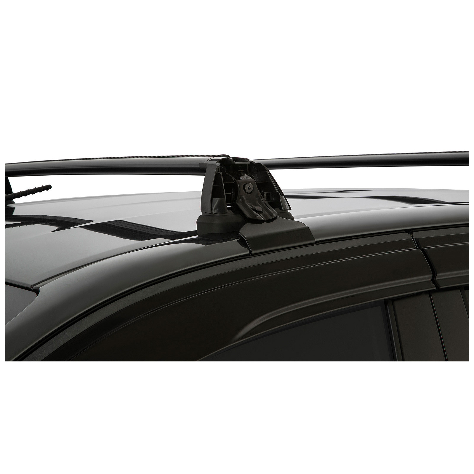 Kit 2 barres de toit noires RHINO-RACK Vortex ROC25 Flush • RV0657B 