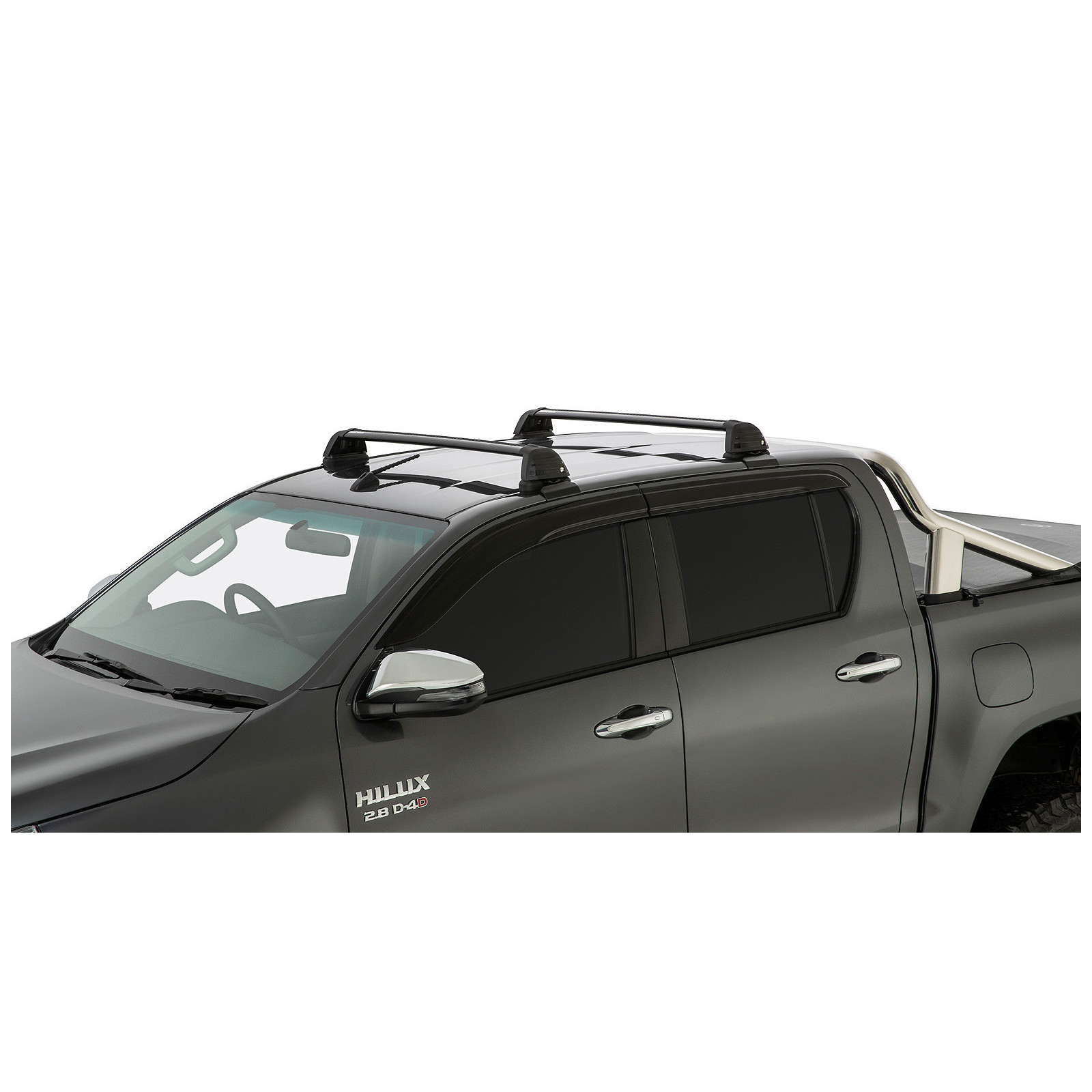 Kit 2 barres de toit noires RHINO-RACK Vortex ROC25 Flush • RV0657B 