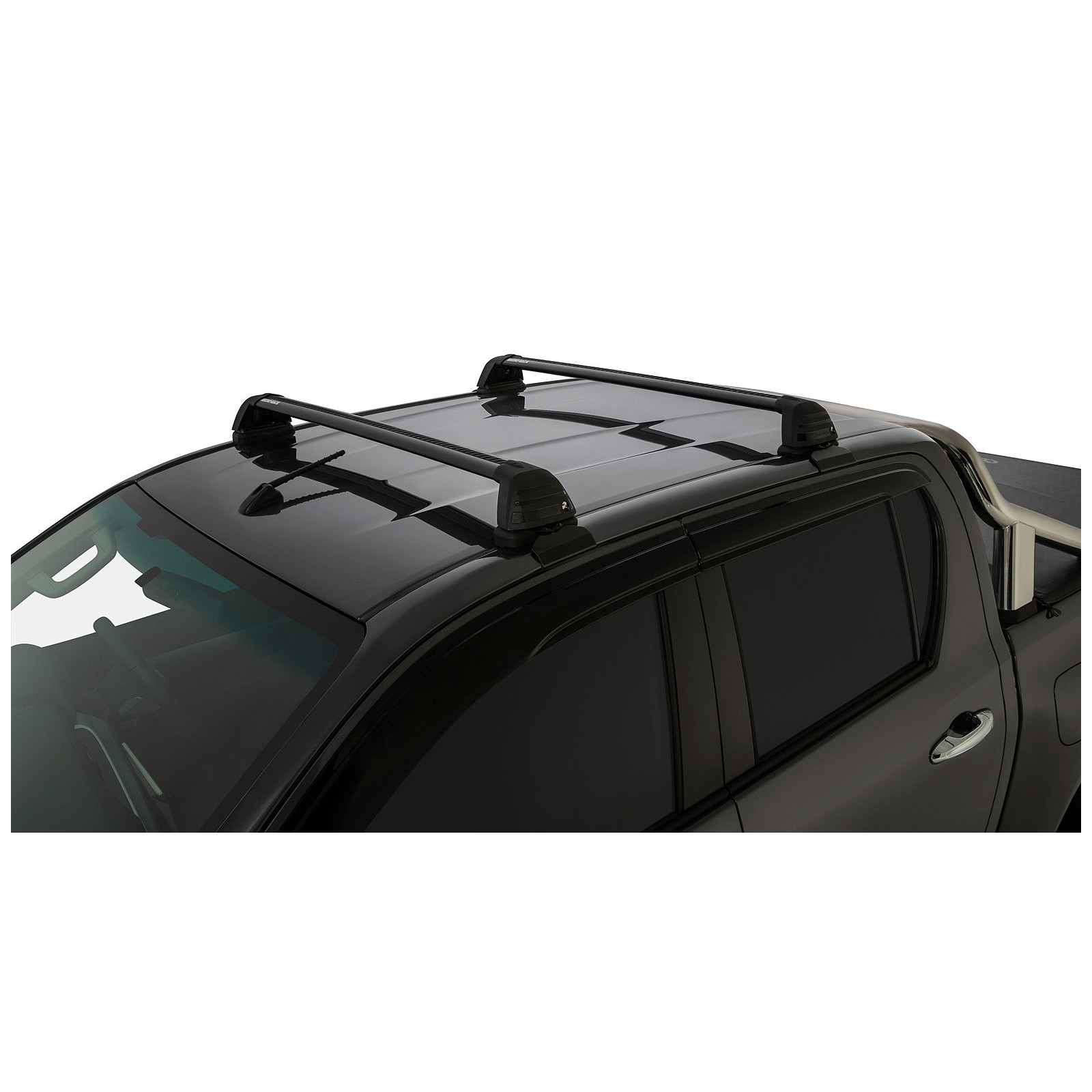 Kit 2 barres de toit noires RHINO-RACK Vortex ROC25 Flush • RV0657B 