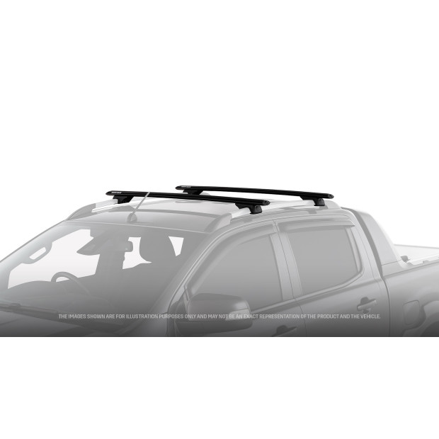 Kit 2 barres de toit noires RHINO-RACK Vortex RX • RXB1VA118 