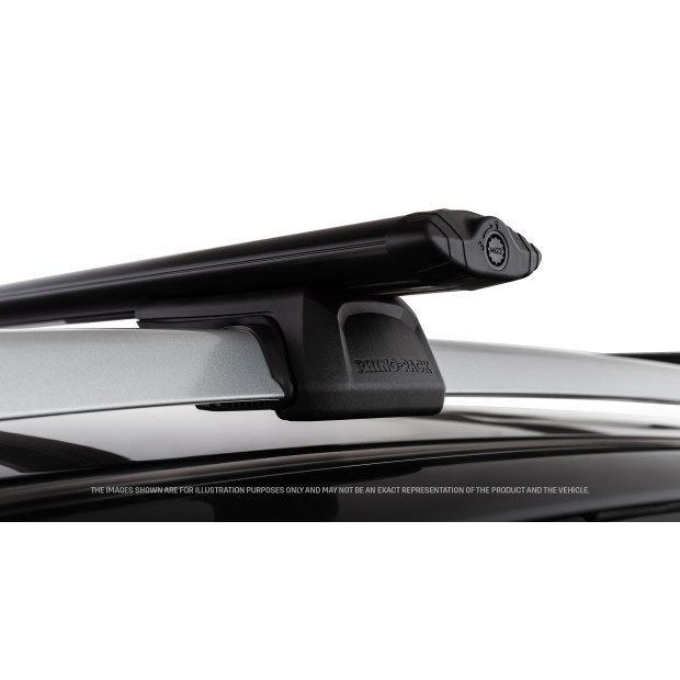 Kit 2 barres de toit noires RHINO-RACK Vortex RX • RXB1VA118 