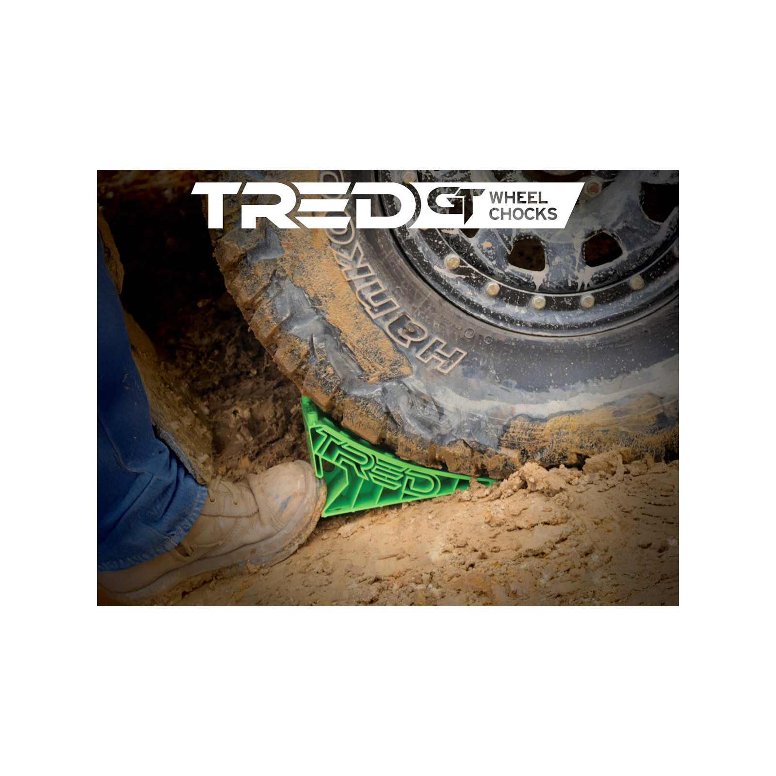 Cales de roue Wheel Chock verte Tred - La paire 