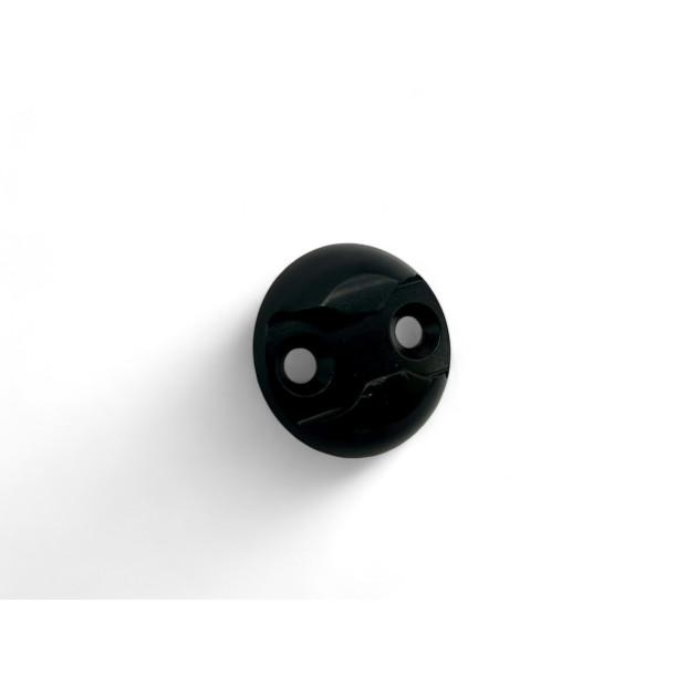 Plaquette simple ancrage Aero aluminium anodise noir 