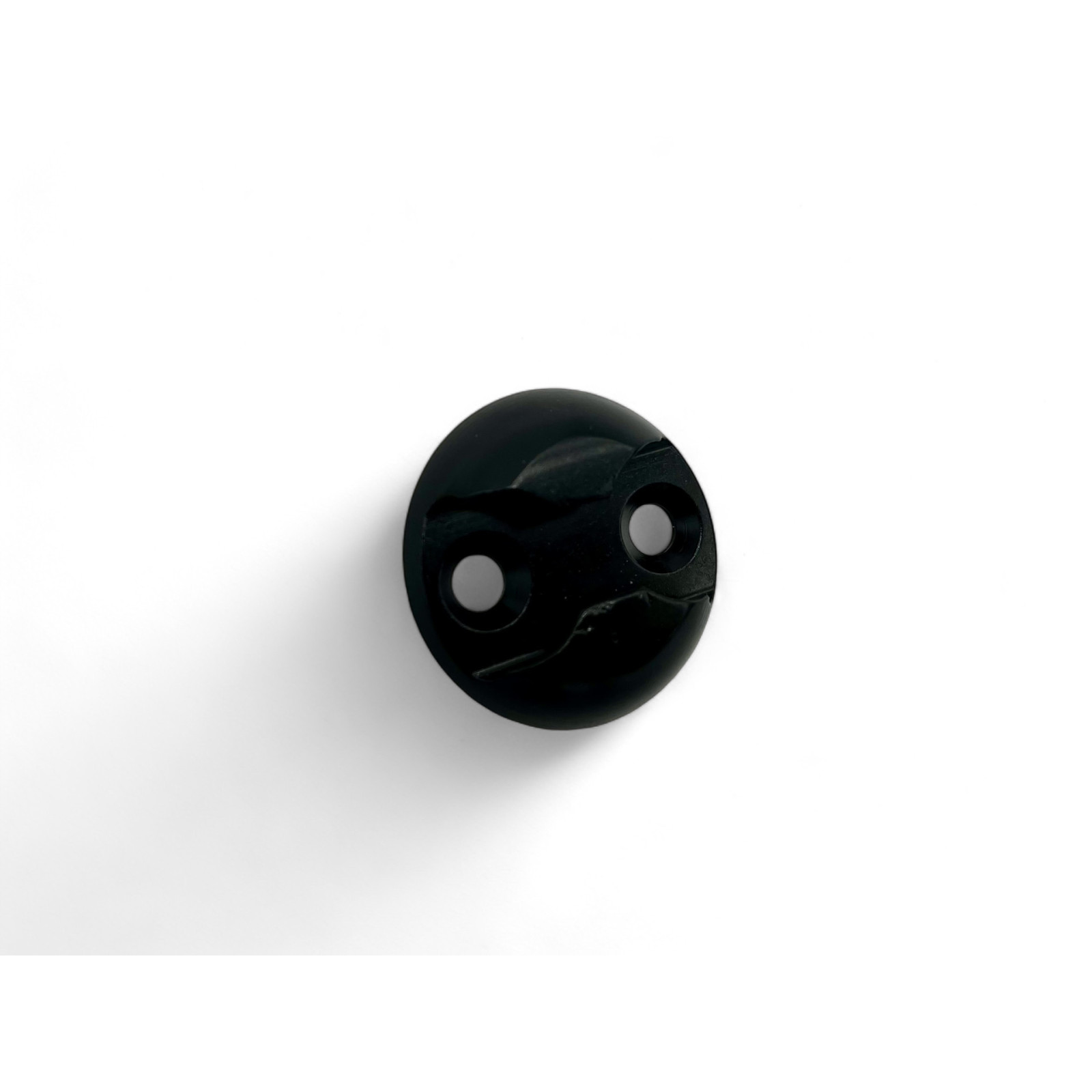 Plaquette simple ancrage Aero aluminium anodise noir 