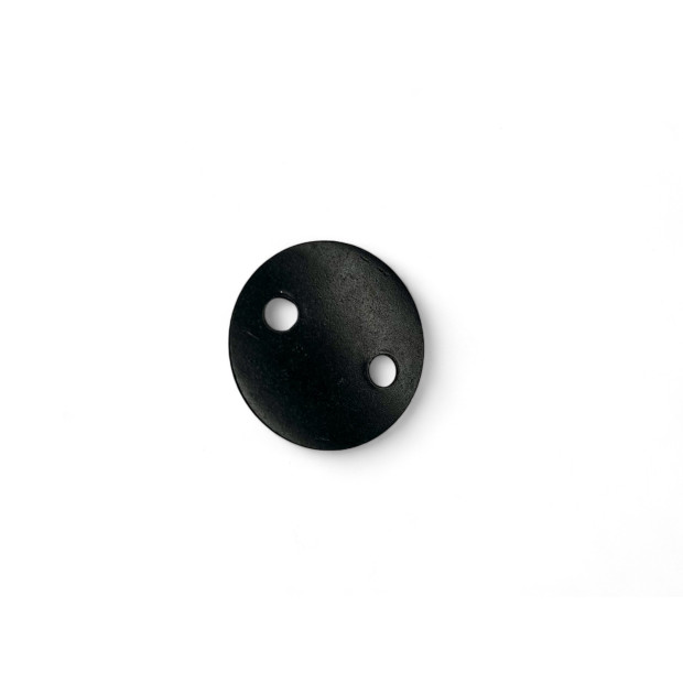 Plaquette simple ancrage Aero aluminium anodise noir 
