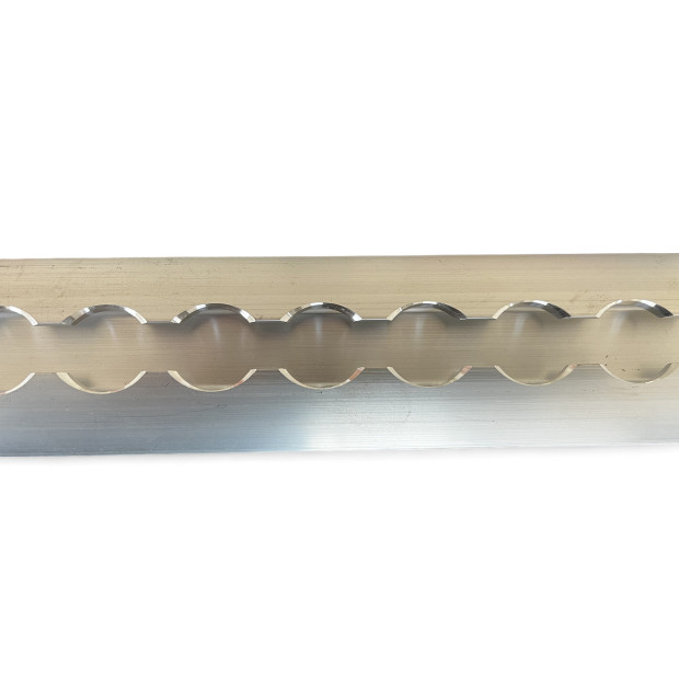 Rail arrimage Aero semi circulaire aluminium anodise 1000mm 