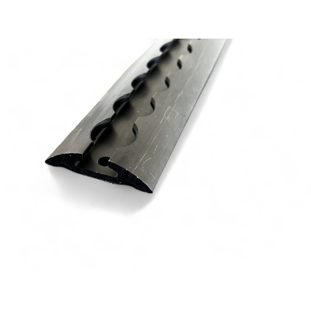 Rail arrimage Aero semi circulaire aluminium anodise noir 1000mm 