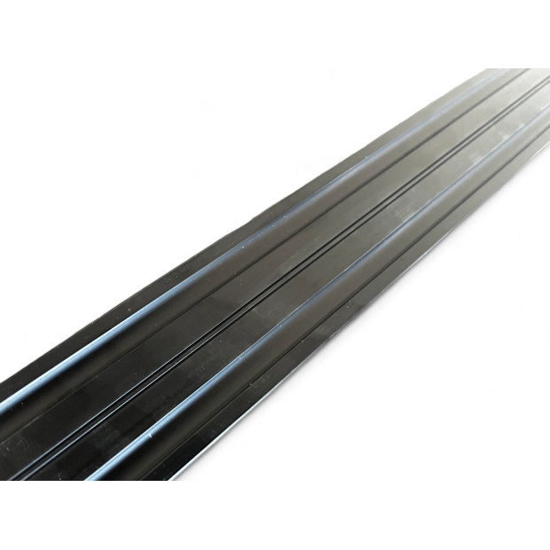 Rail arrimage Aero semi circulaire aluminium anodise noir 1000mm 