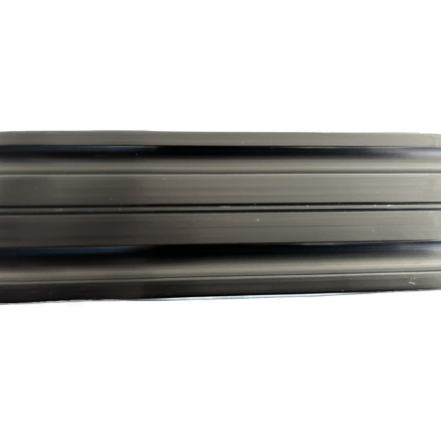 Rail arrimage Aero semi circulaire aluminium anodise noir 2000mm 