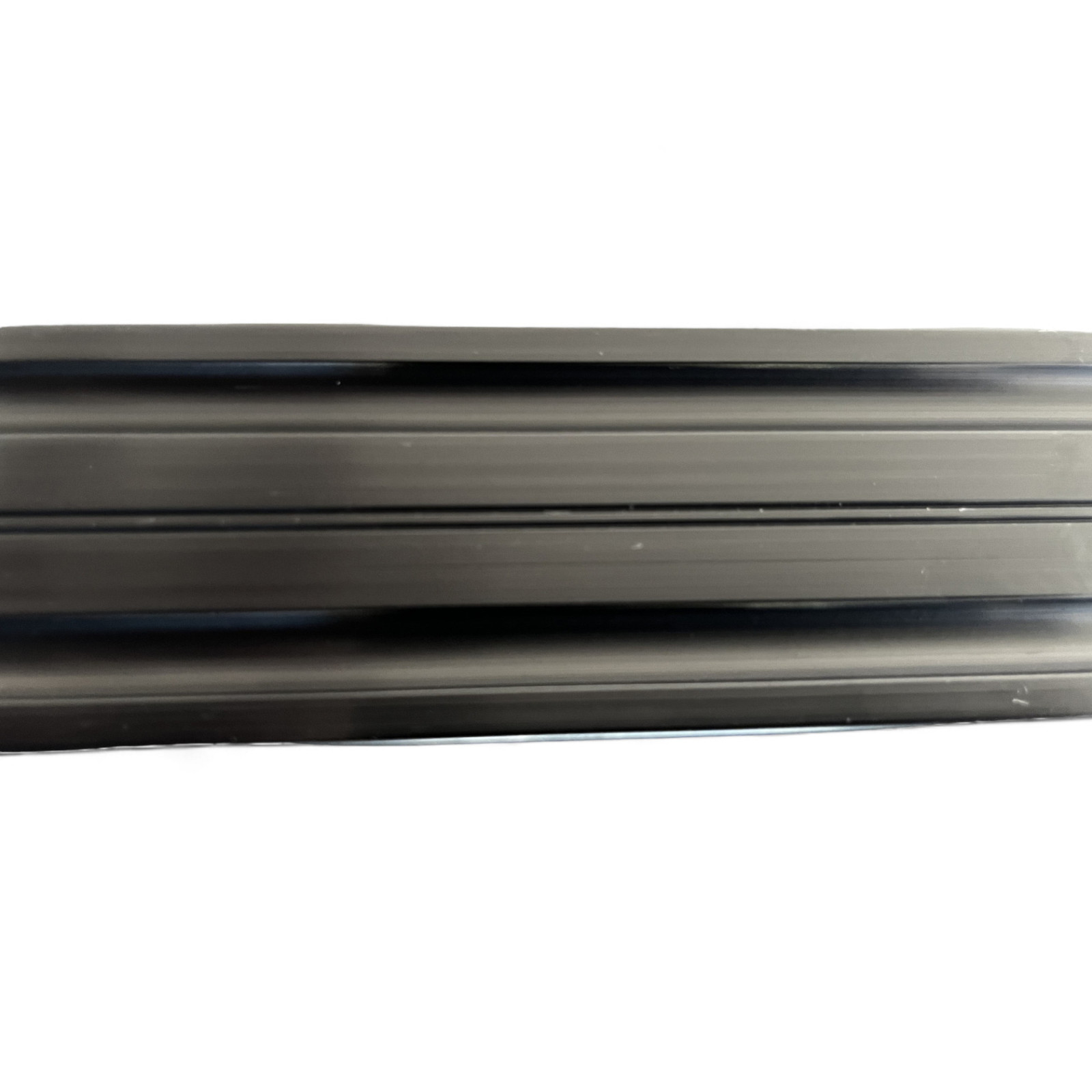 Rail arrimage Aero semi circulaire aluminium anodise noir 2000mm 
