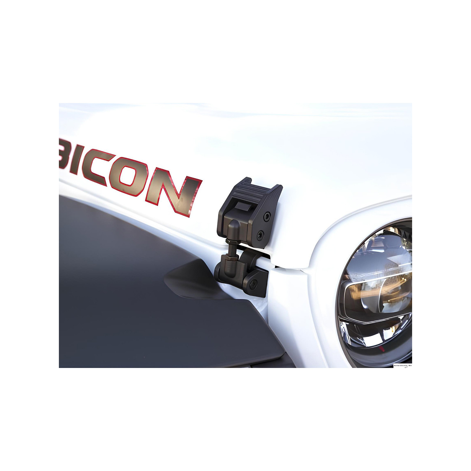 Attaches capot en aluminium anodisé noir pour Jeep Wrangler JK - la paire 