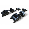 Attaches capot en aluminium anodisé noir pour Jeep Wrangler JK - la paire 