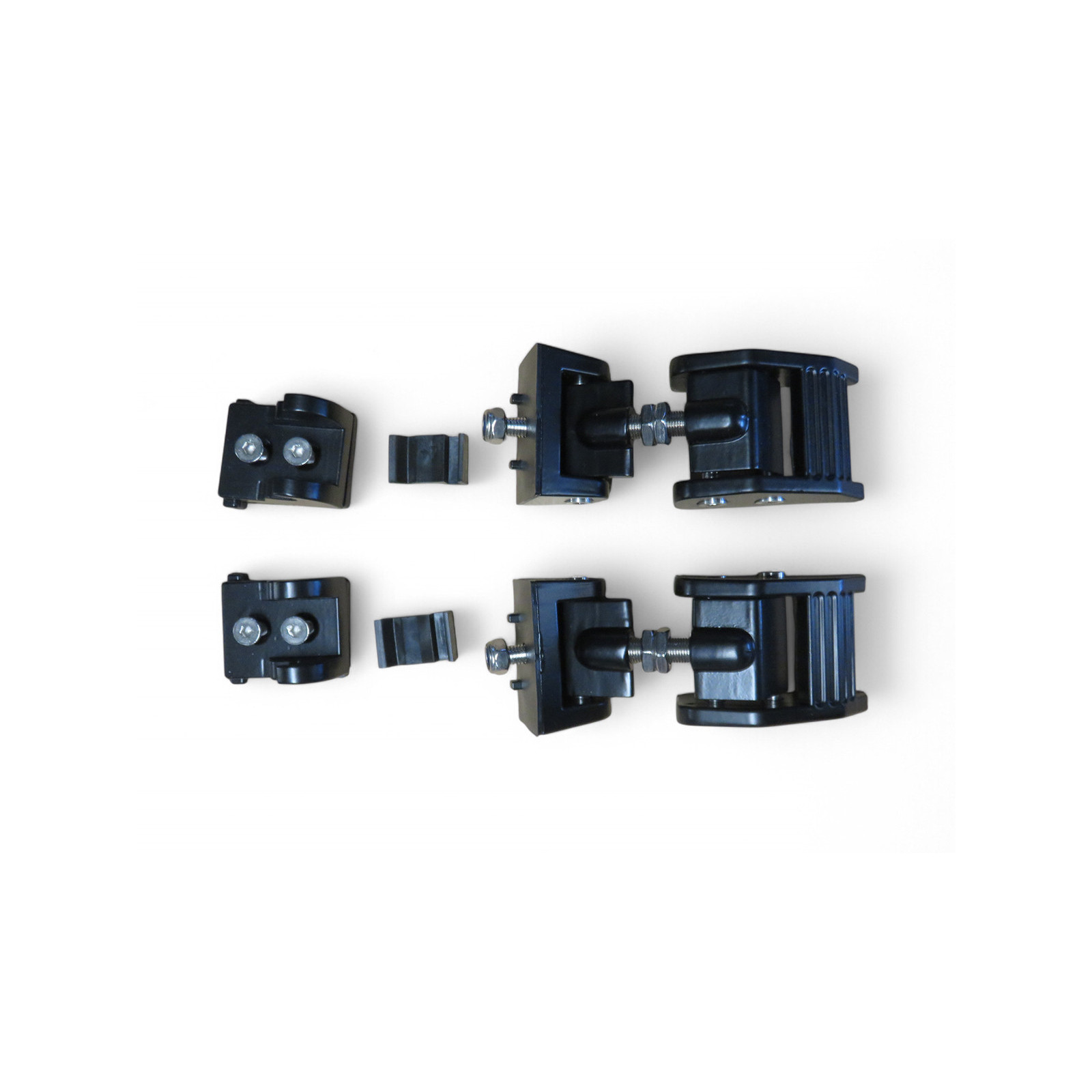 Attaches capot en aluminium anodisé noir pour Jeep Wrangler JK - la paire 