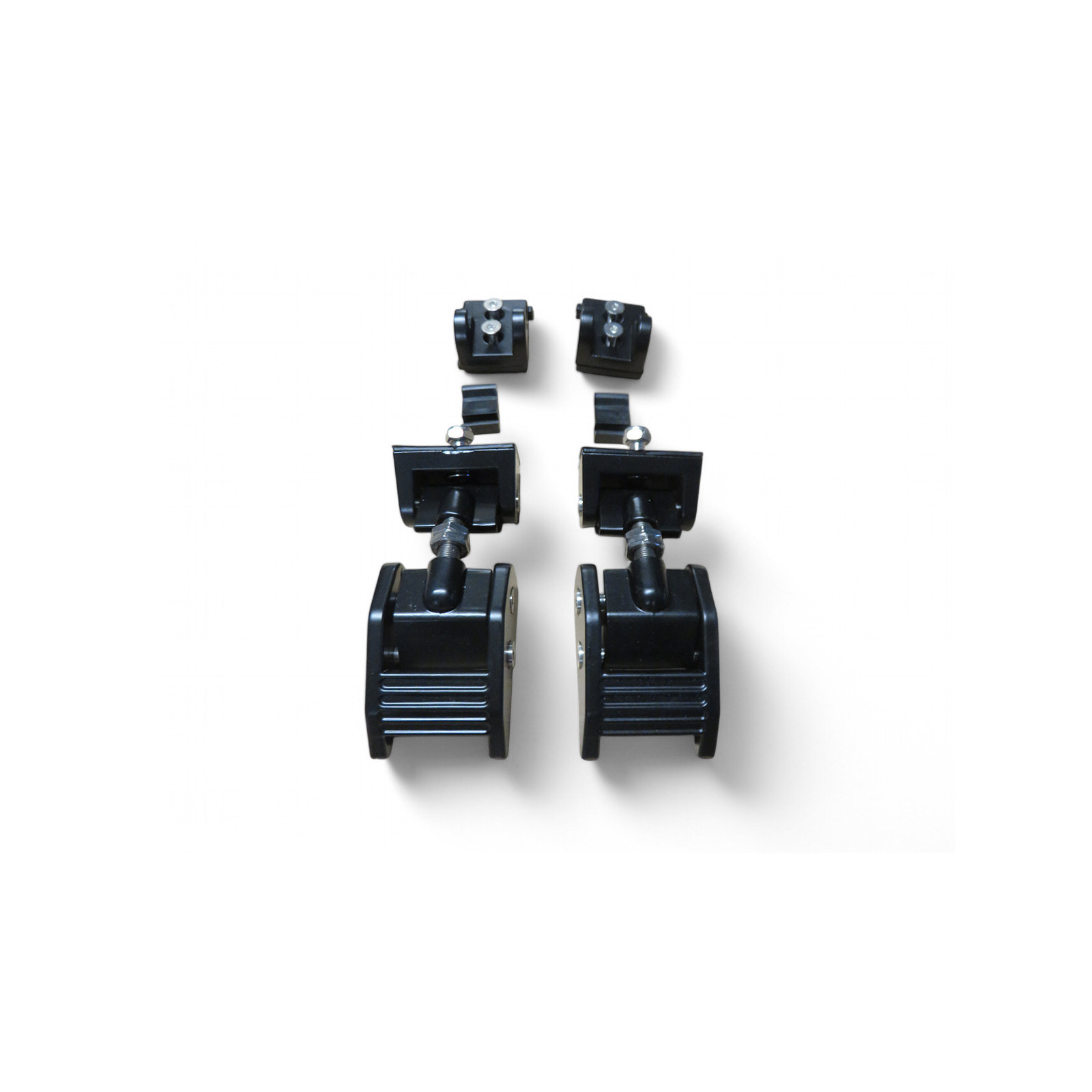 Attaches capot en aluminium anodisé noir pour Jeep Wrangler JK - la paire 