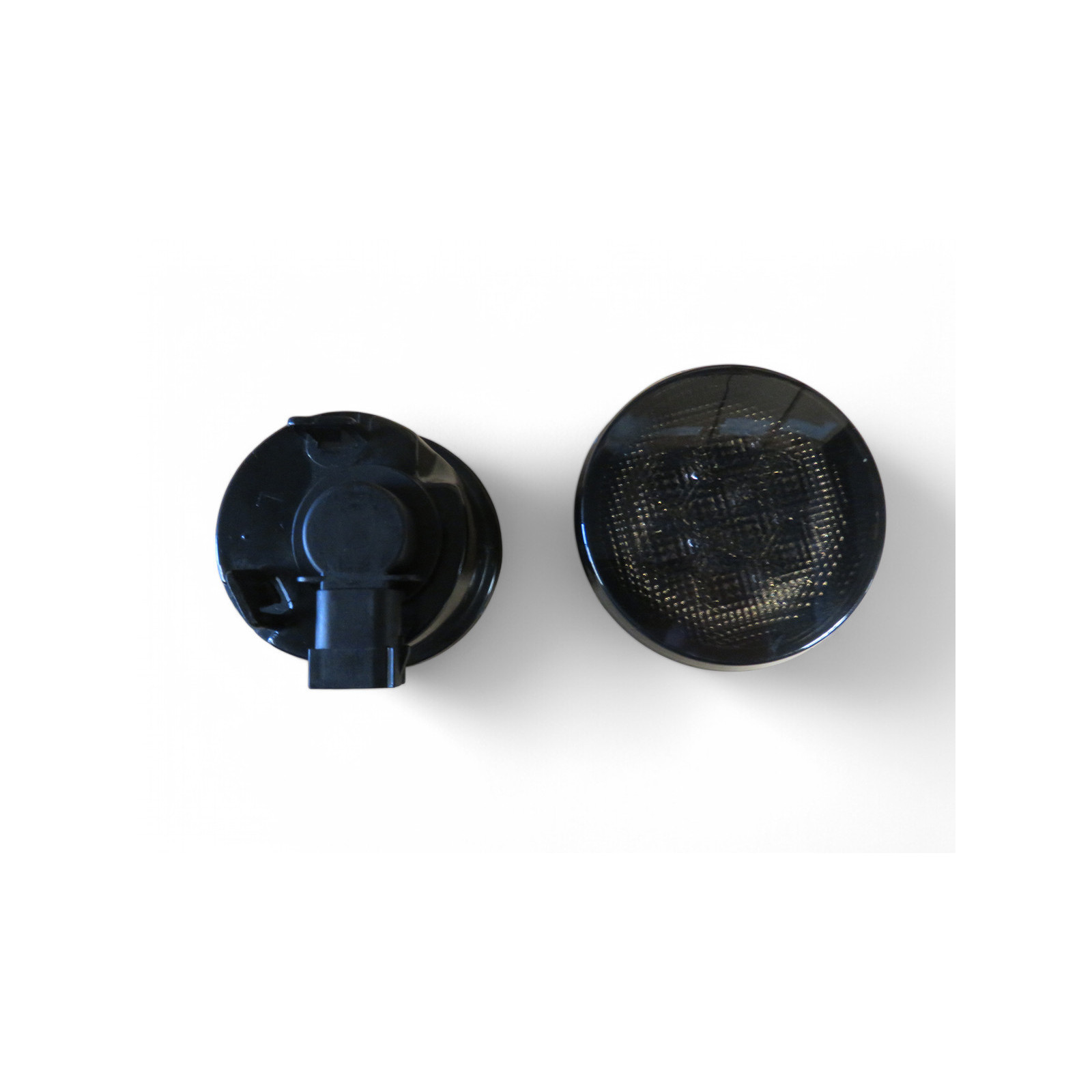 Feux clignotants fumés leds de calandre pour Jeep Wrangler JK - la paire 