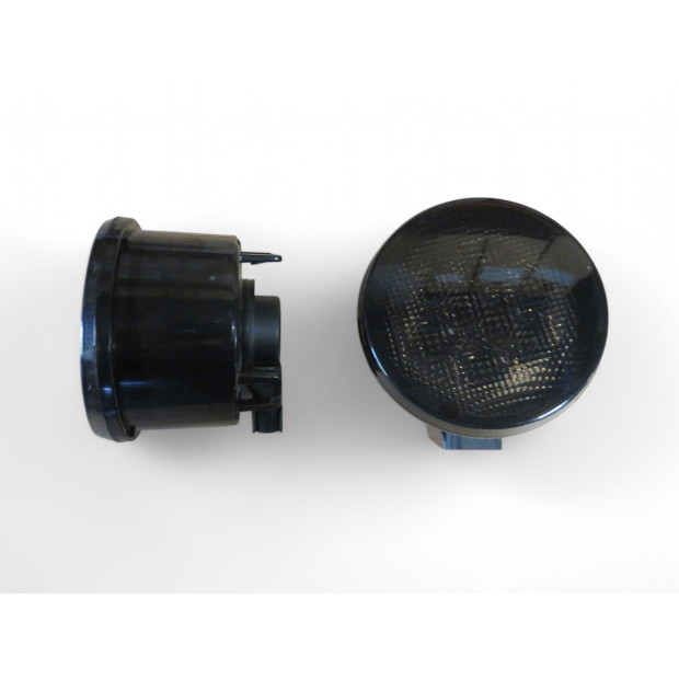 Feux clignotants fumés leds de calandre pour Jeep Wrangler JK - la paire 