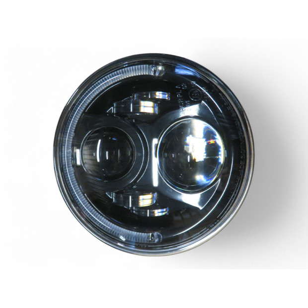 Optique leds rond Ø7 pouces fond noir - Jeep Nissan Land Rover Toyota phares ronds 