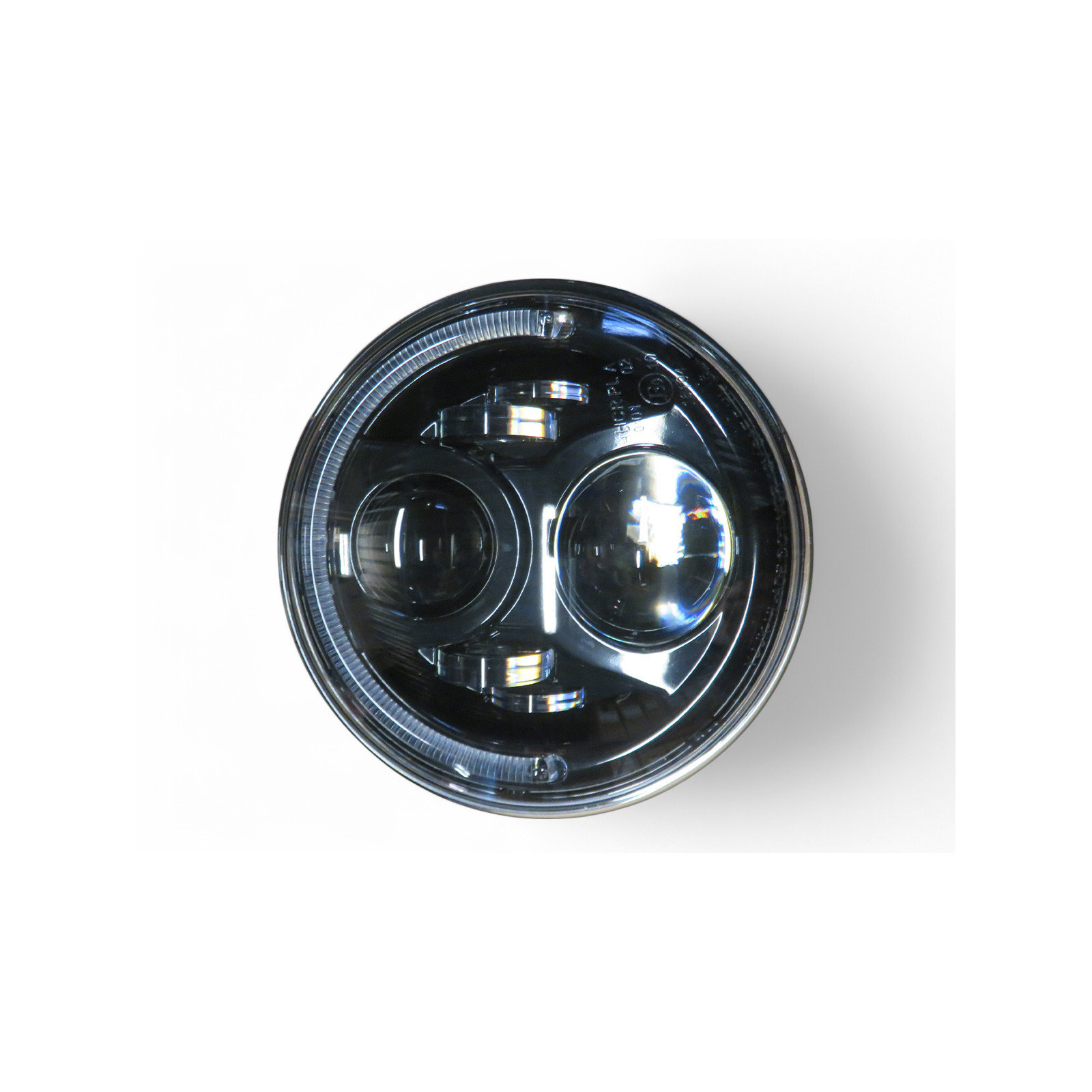 Optique leds rond Ø7 pouces fond noir - Jeep Nissan Land Rover Toyota phares ronds 